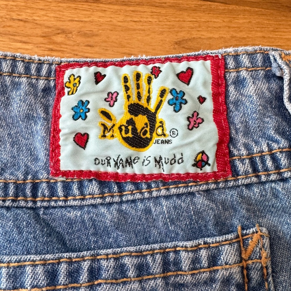 Mudd Jeans Vintage Y2K Jeans Juniors 11 Flare w/ Tie Up Legs 31” Inseam - Picture 2 of 12